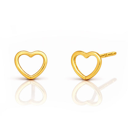 Delicate Open Heart Studs