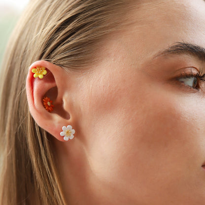 Enamel Flower Studs