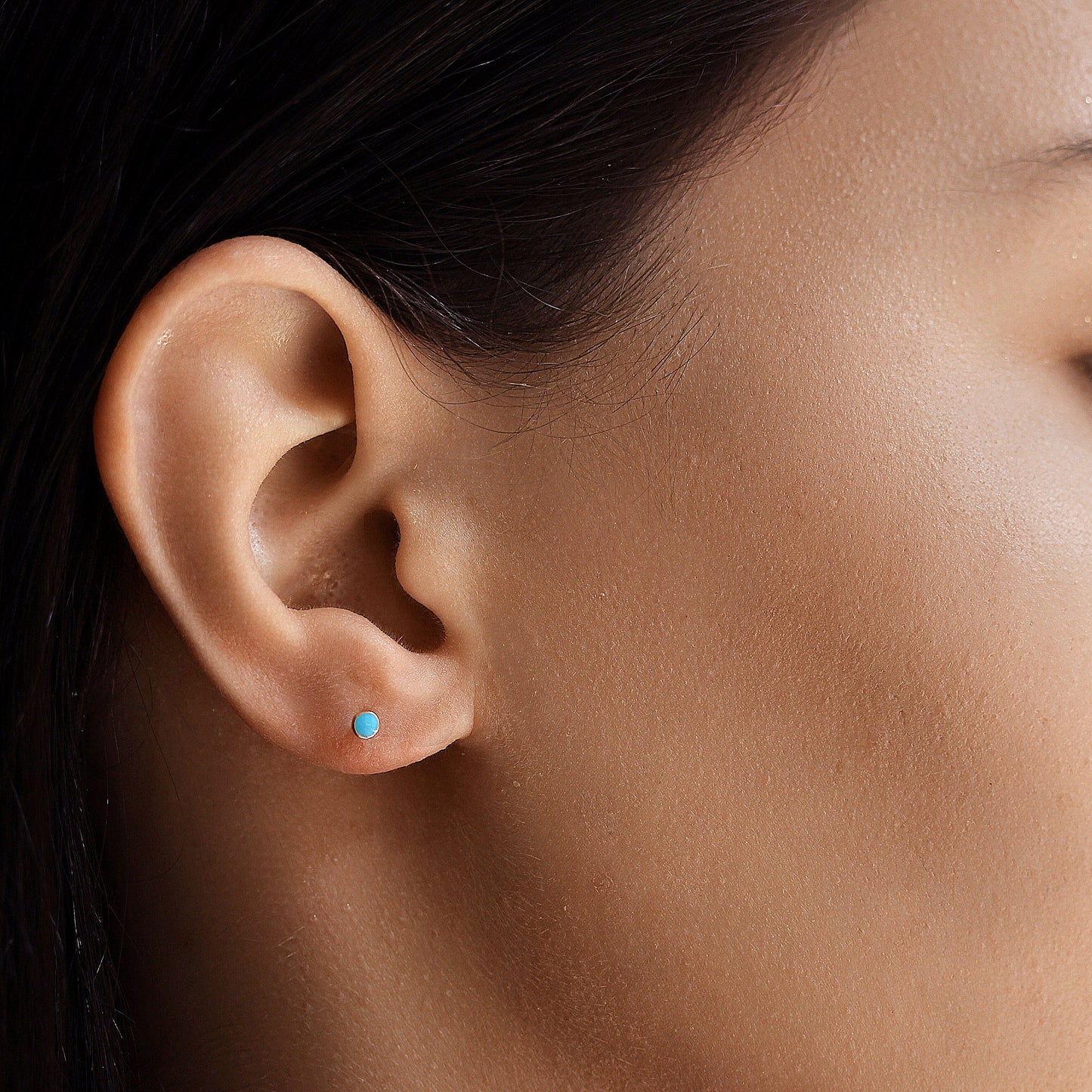 Enamel Round Disc Stud