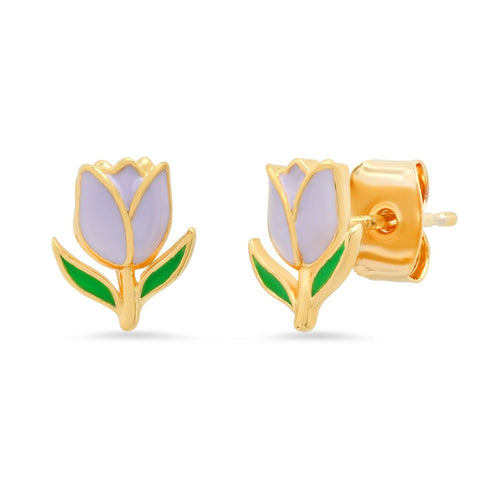 Enamel Tulip Studs
