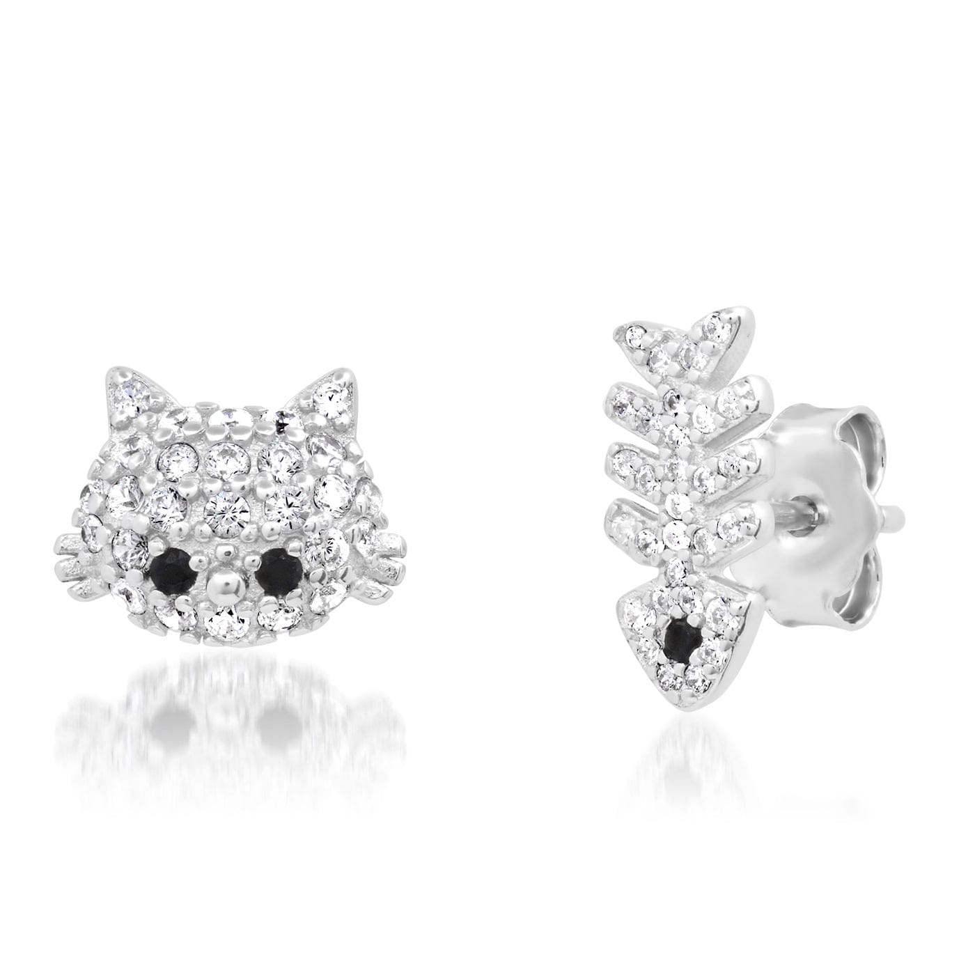 Fish Bone and Cat Mismatched Studs