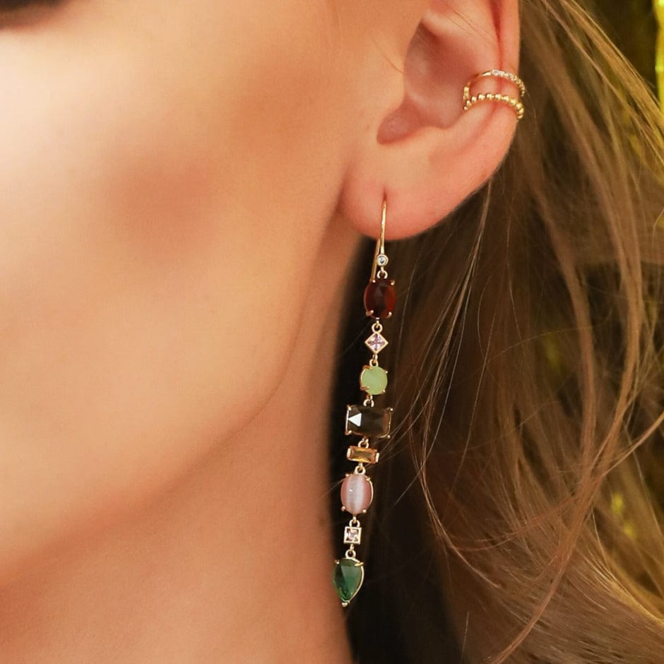 Gemma Stacked Drop Earrings