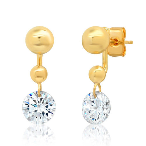 Gold Ball And Floating Cz Jacket