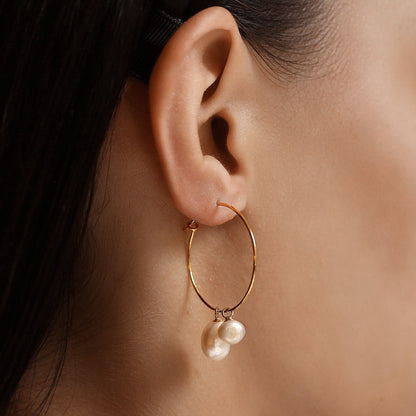 Hoop With Pearls