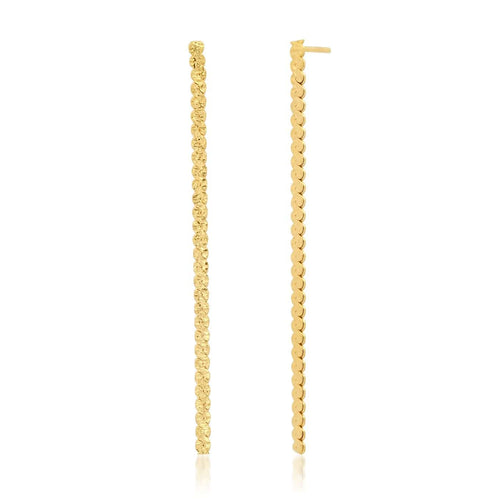 Mismatched Gold Vermeil S Chain Linear Earrings