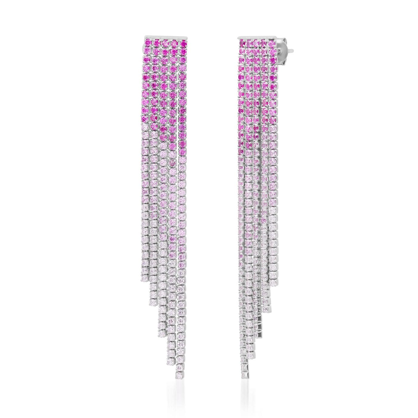 Ombre CZ Fringe Earrings