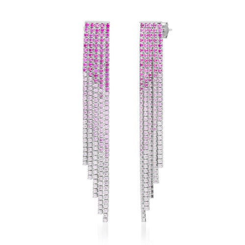 Ombre CZ Fringe Earrings