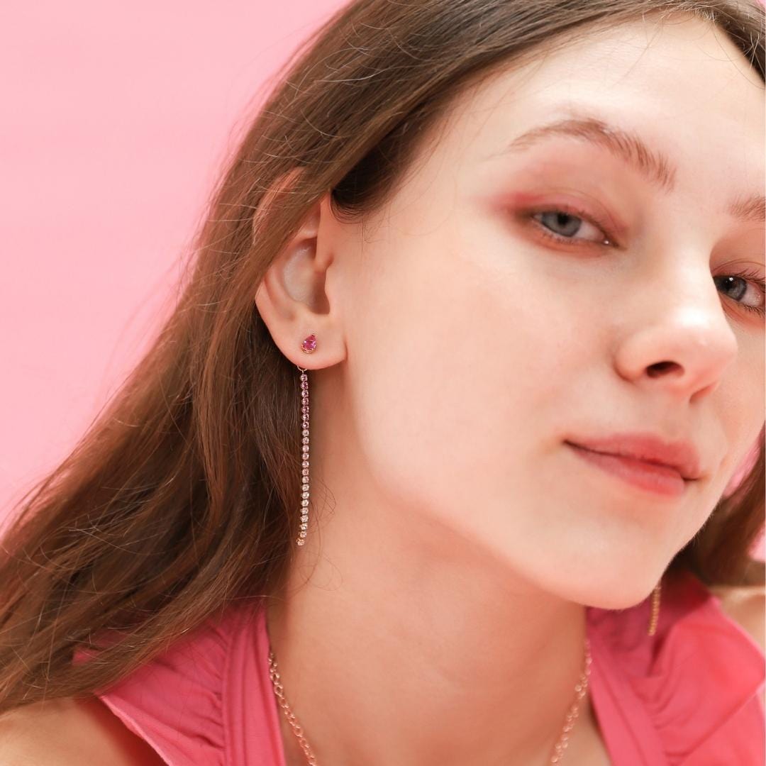 Ombre Linear CZ Earrings