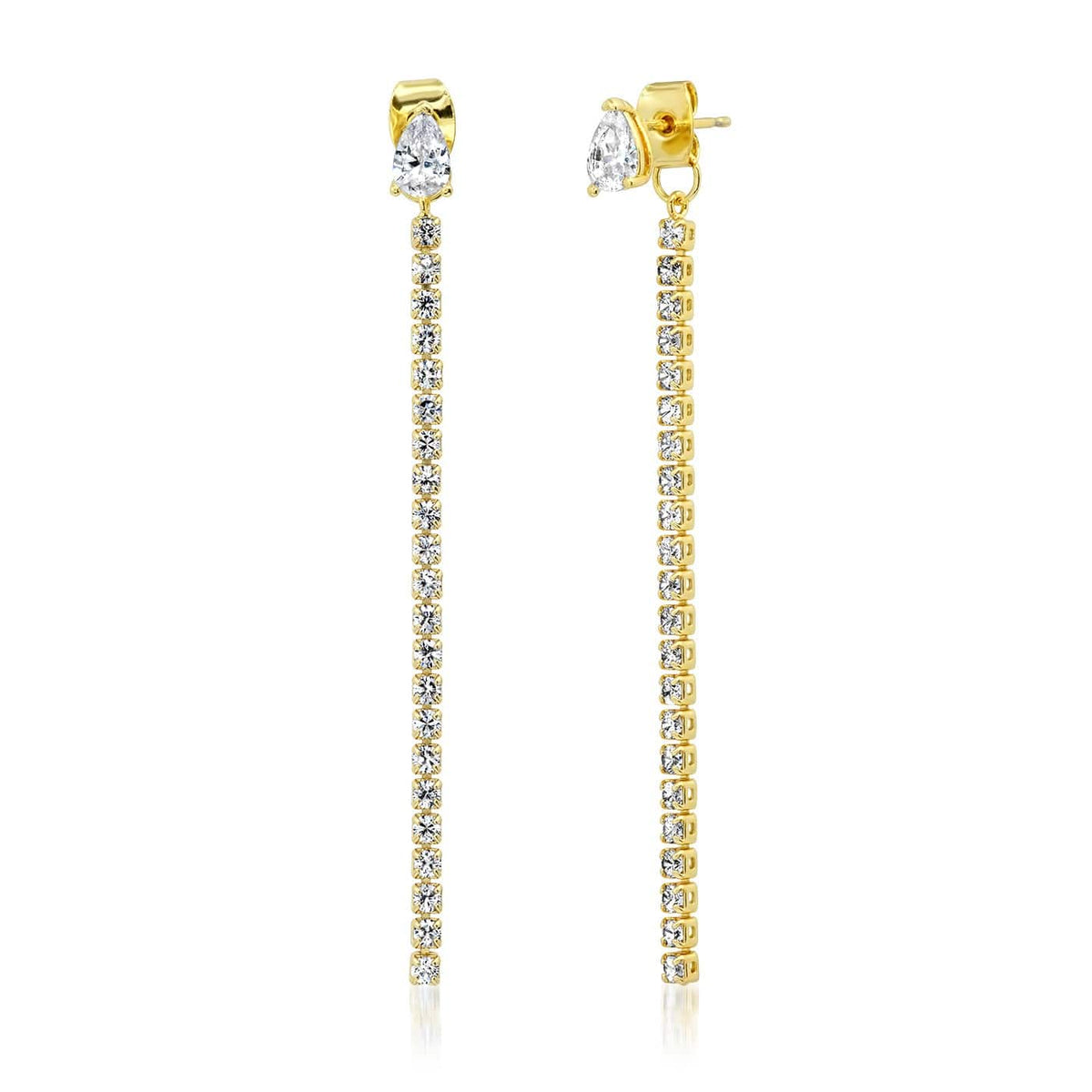 Ombre Linear CZ Earrings