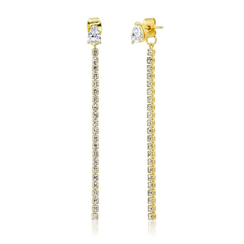 Ombre Linear CZ Earrings