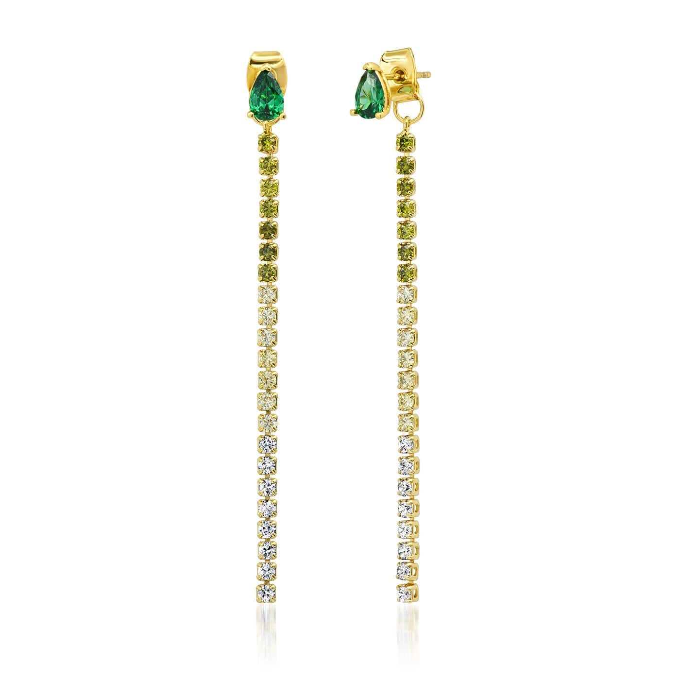Ombre Linear CZ Earrings