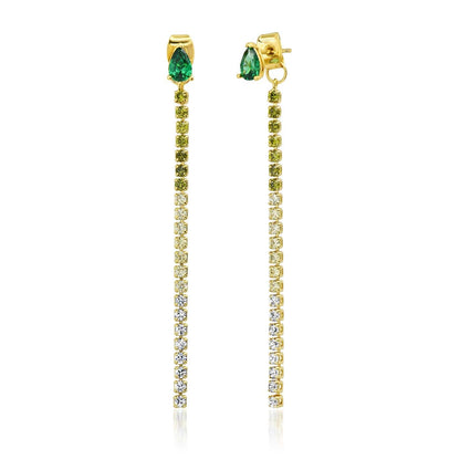 Ombre Linear CZ Earrings