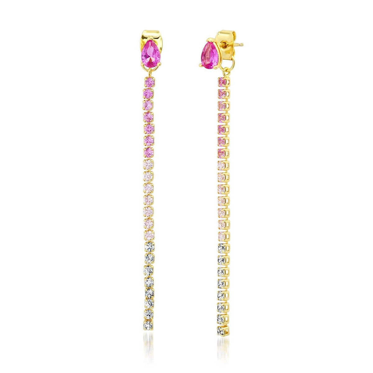 Ombre Linear CZ Earrings
