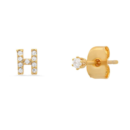 Pavé Initial Mismatched Earrings