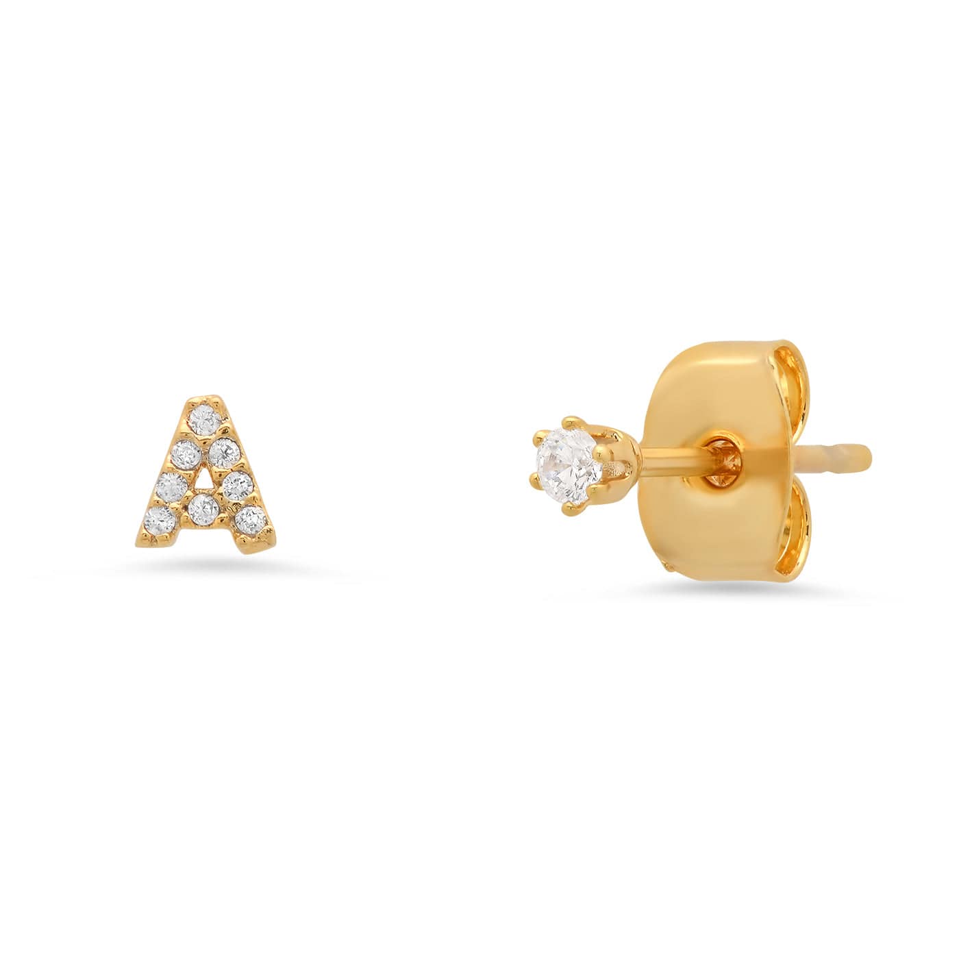 Pavé Initial Mismatched Earrings