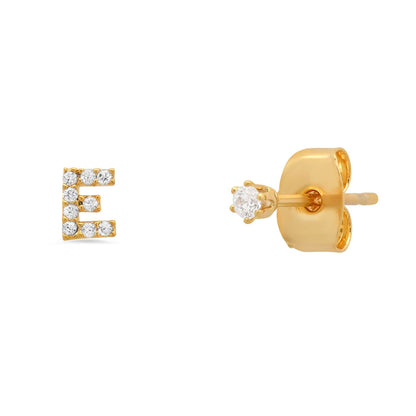 Pavé Initial Mismatched Earrings