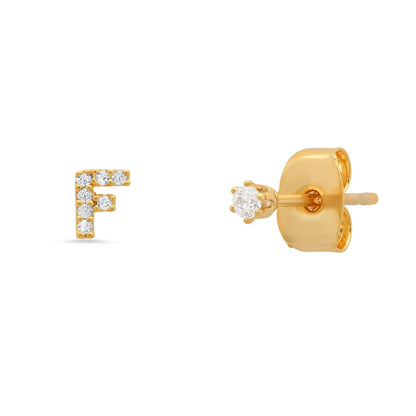Pavé Initial Mismatched Earrings