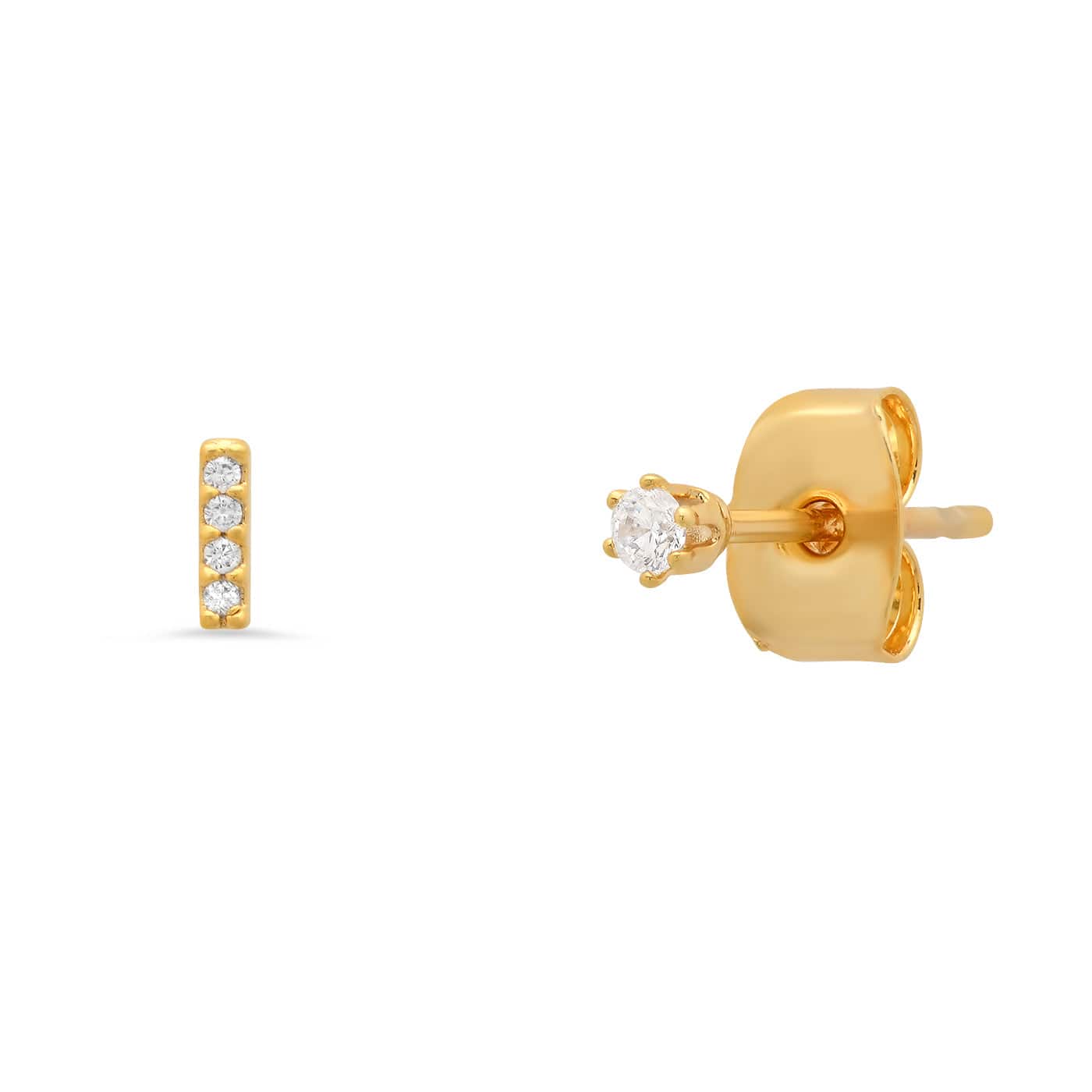 Pavé Initial Mismatched Earrings