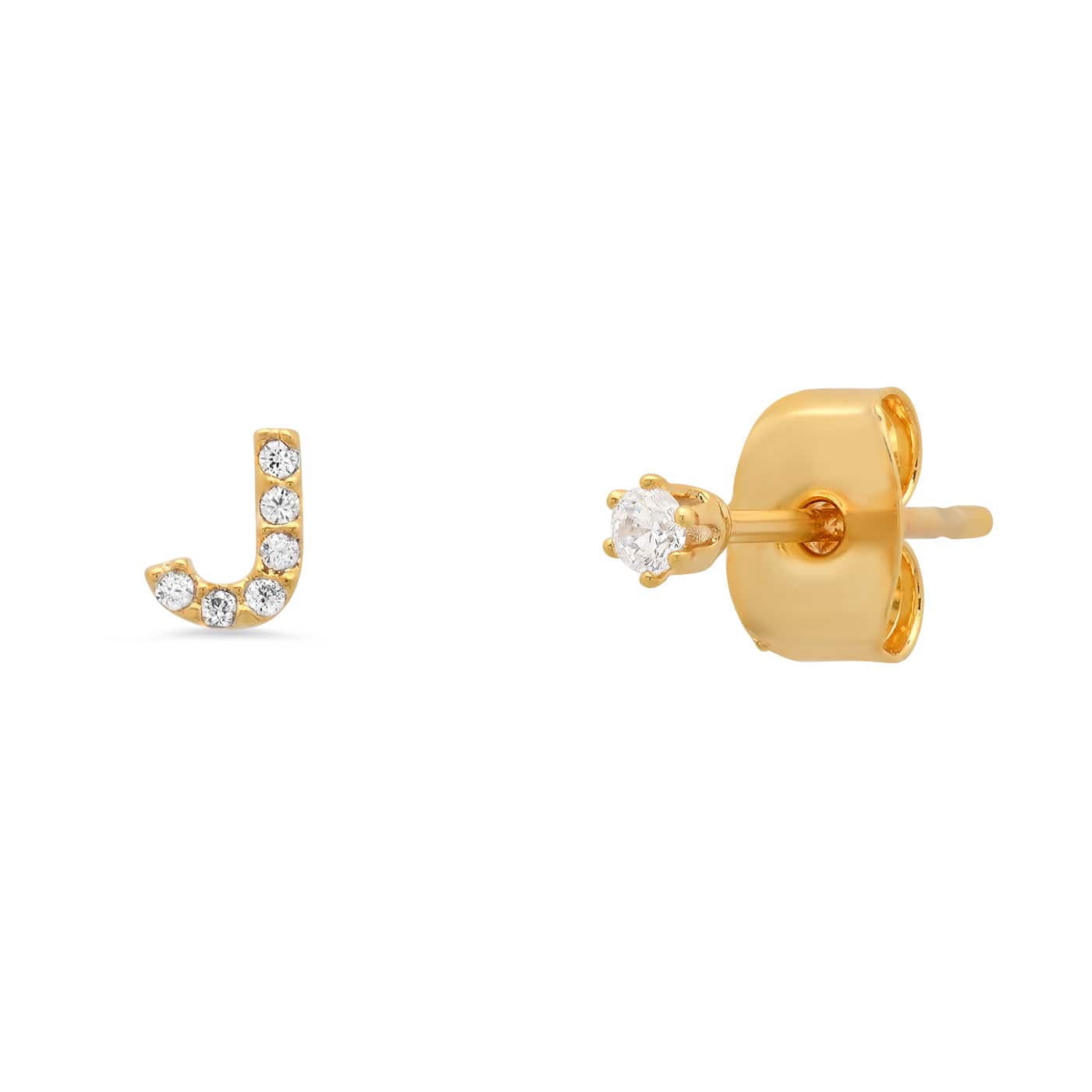 Pavé Initial Mismatched Earrings