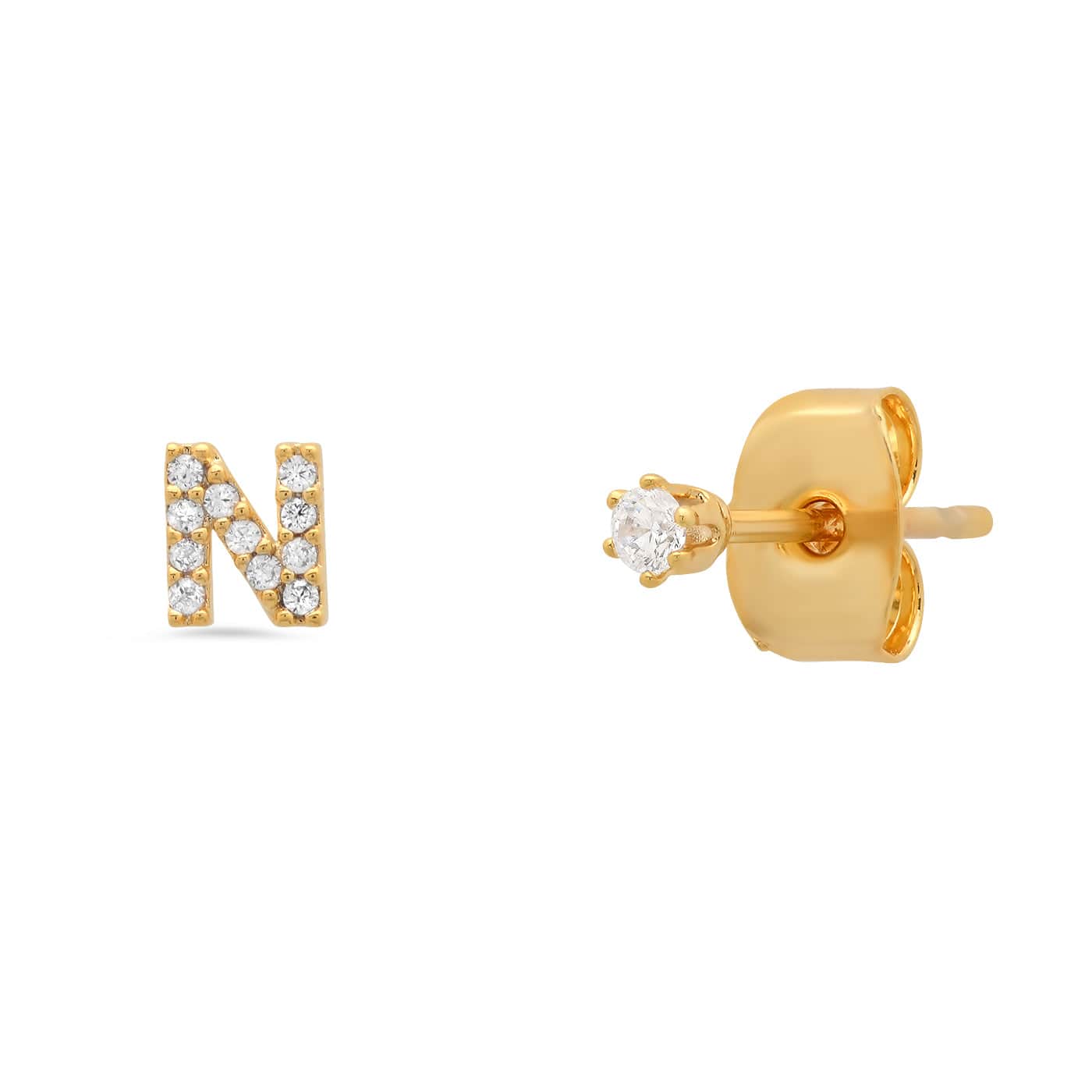 Pavé Initial Mismatched Earrings