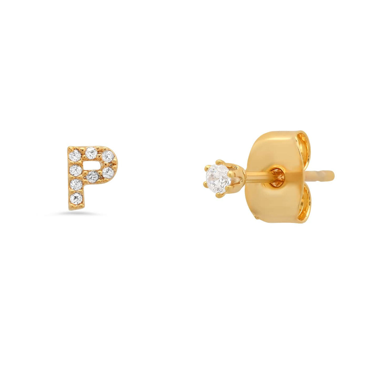 Pavé Initial Mismatched Earrings