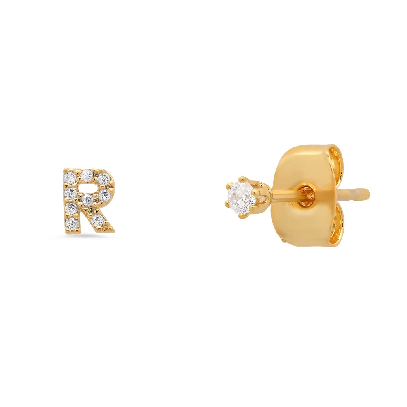 Pavé Initial Mismatched Earrings