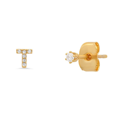Pavé Initial Mismatched Earrings