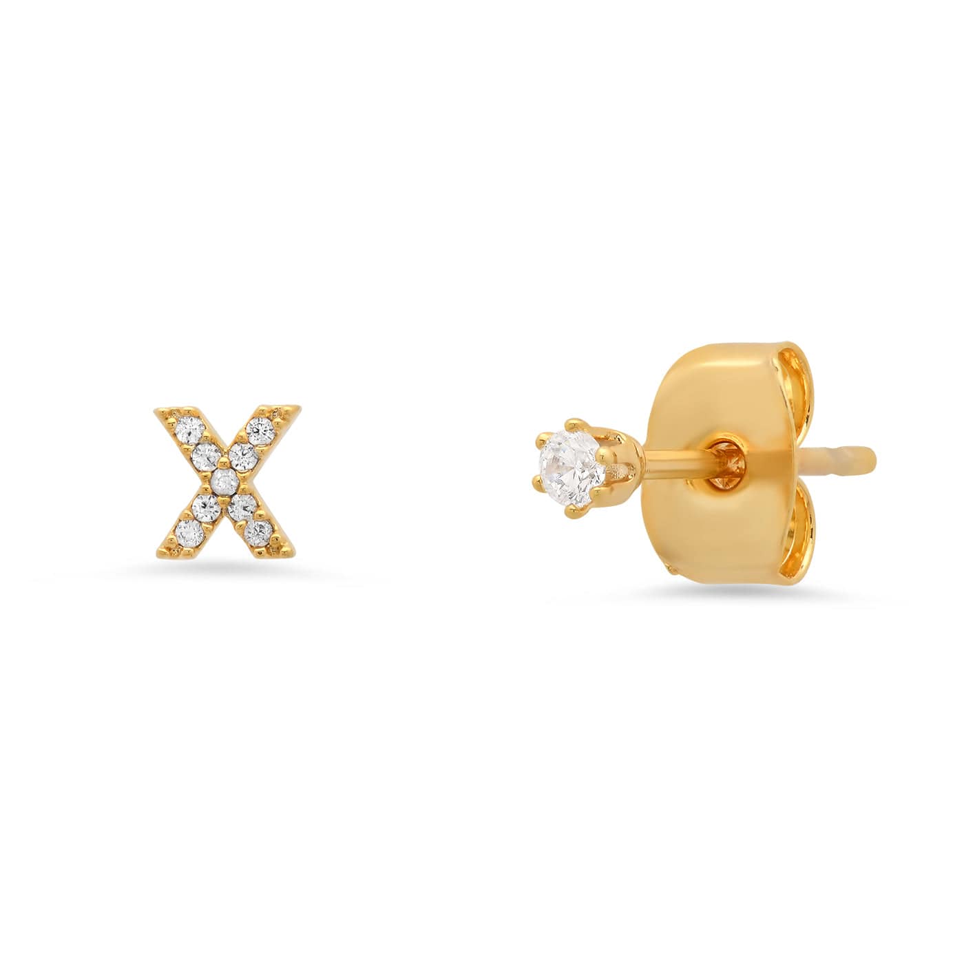 Pavé Initial Mismatched Earrings