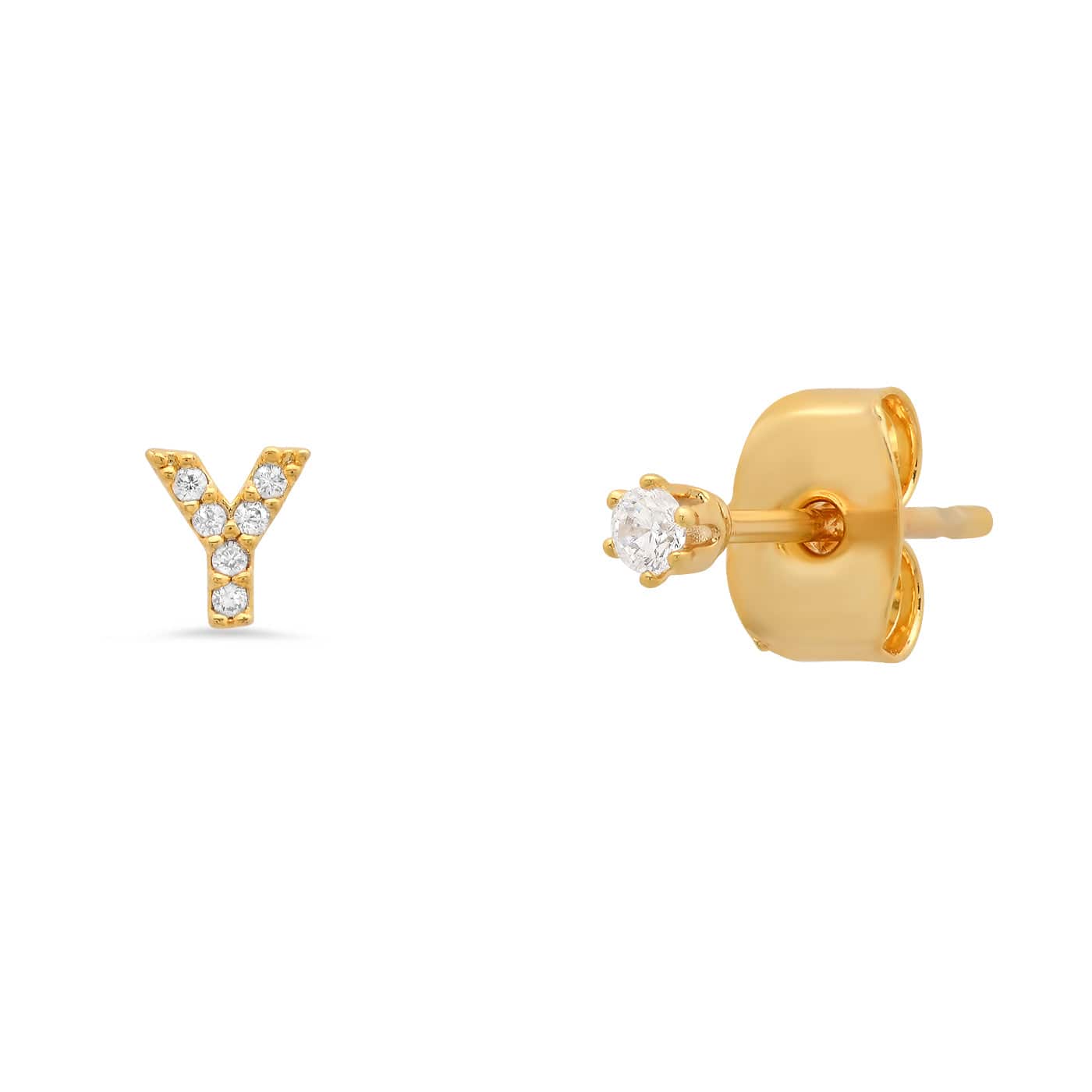 Pavé Initial Mismatched Earrings