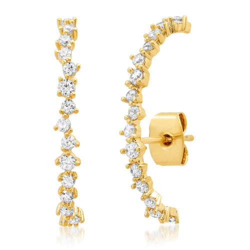 Pave Suspender Earrings