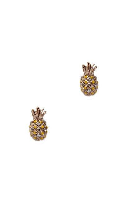Pineapple Studs With Enamel