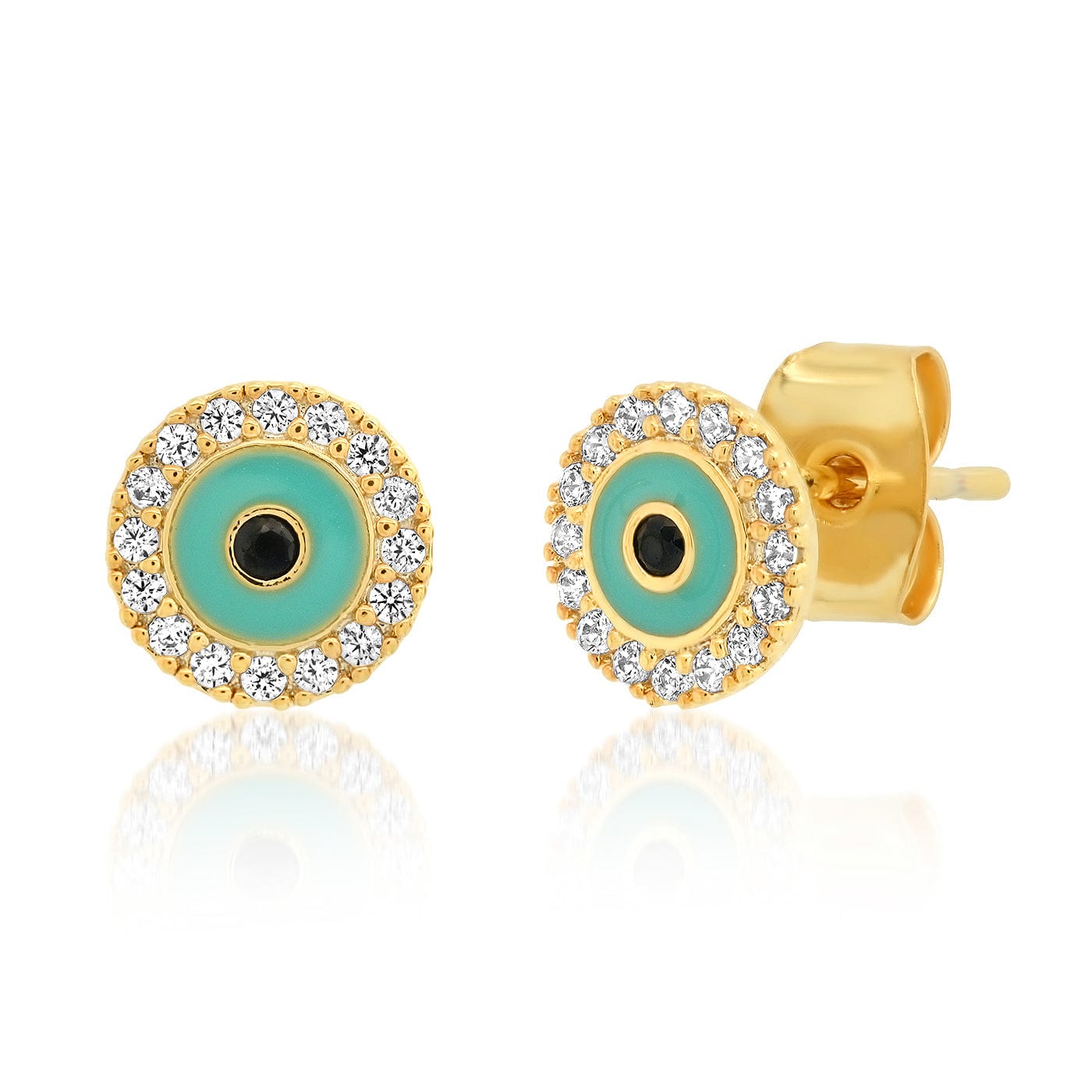 Round Eye Stud Earrings