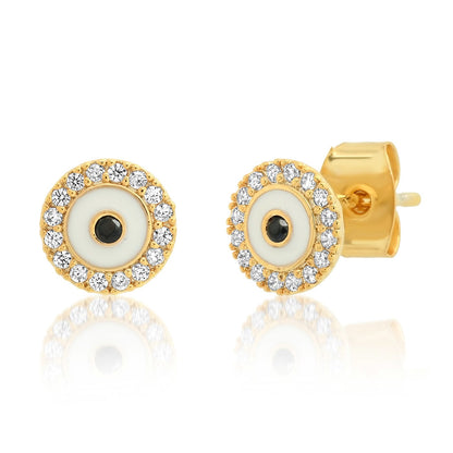 Round Eye Stud Earrings