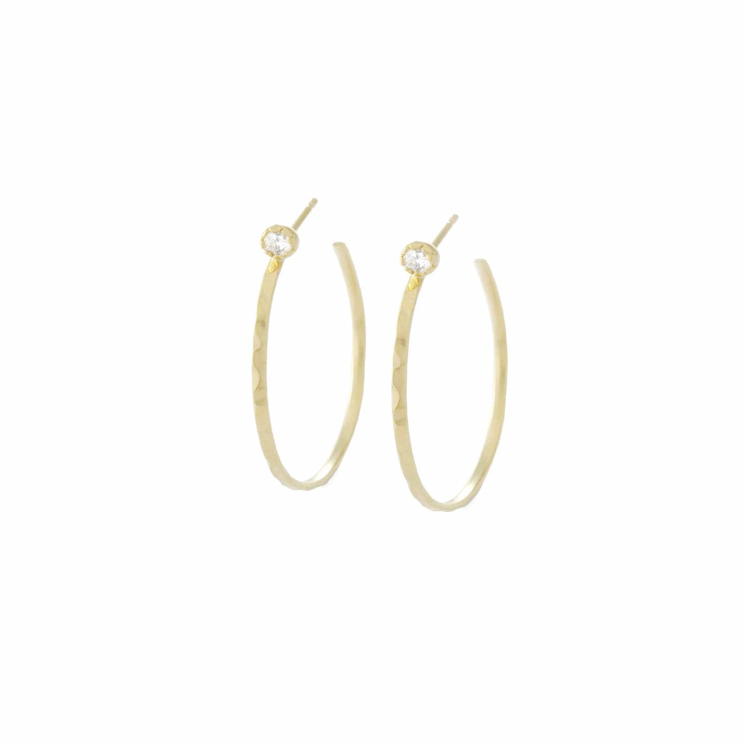 Small Hoop Earrings With Stud