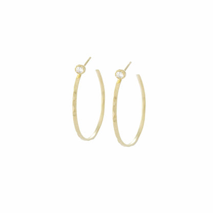 Small Hoop Earrings With Stud