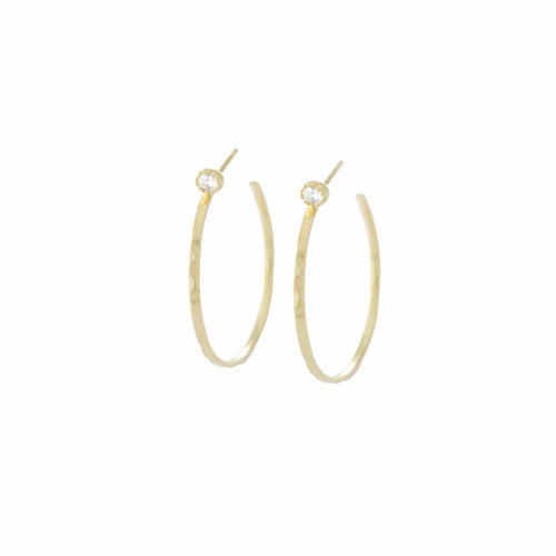 Small Hoop Earrings With Stud