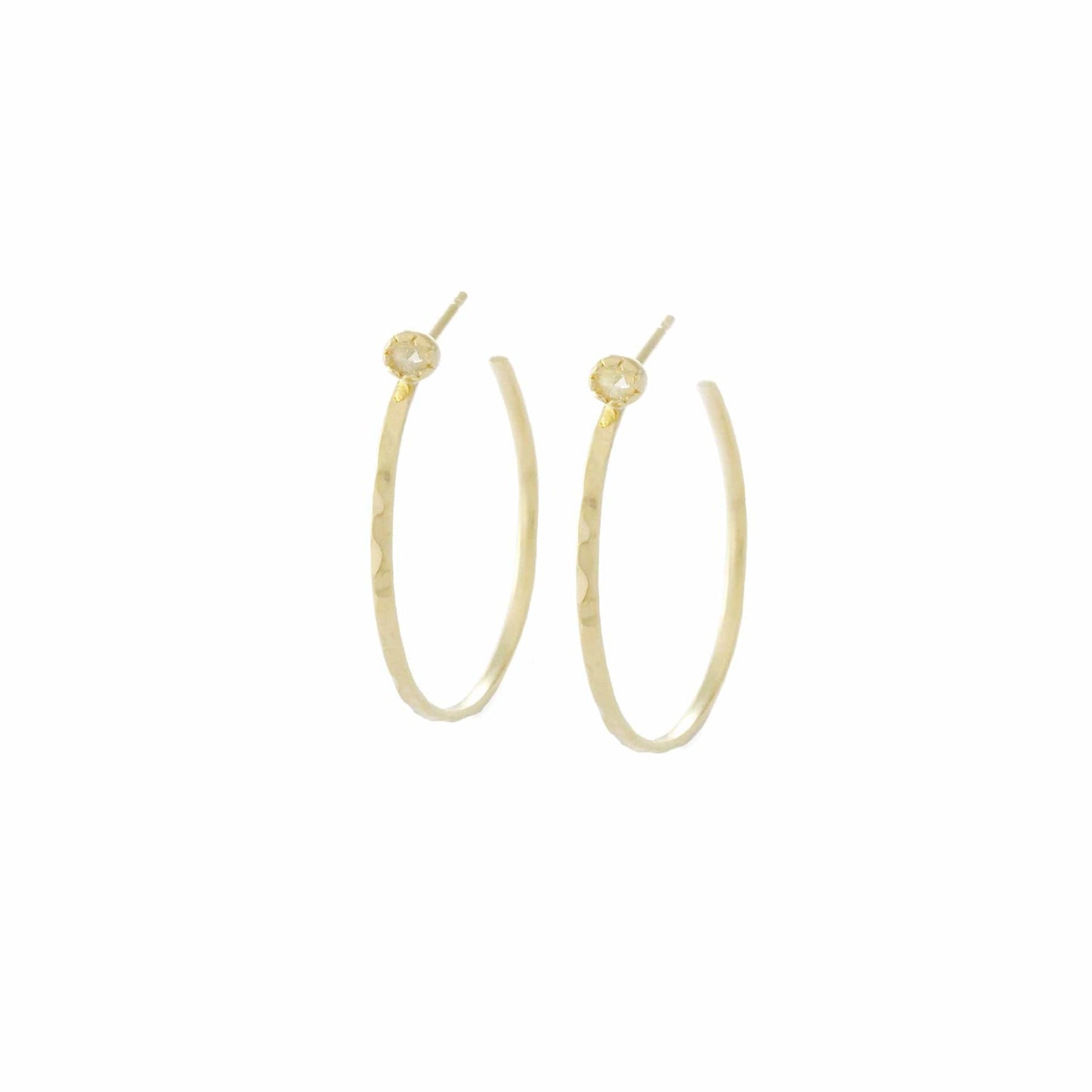 Small Hoop Earrings With Stud