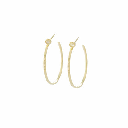 Small Hoop Earrings With Stud