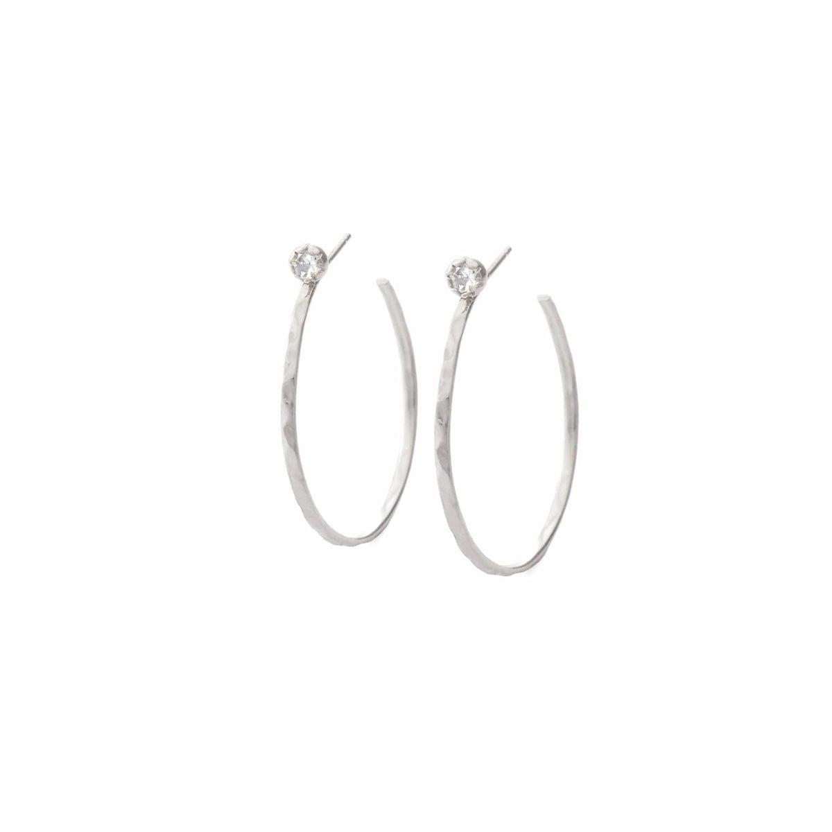 Small Hoop Earrings With Stud