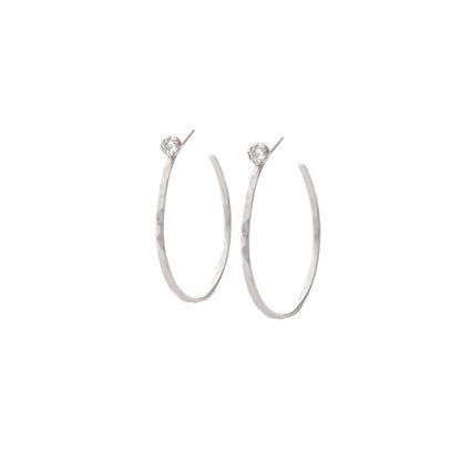 Small Hoop Earrings With Stud