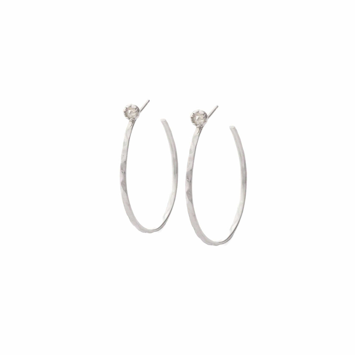 Small Hoop Earrings With Stud