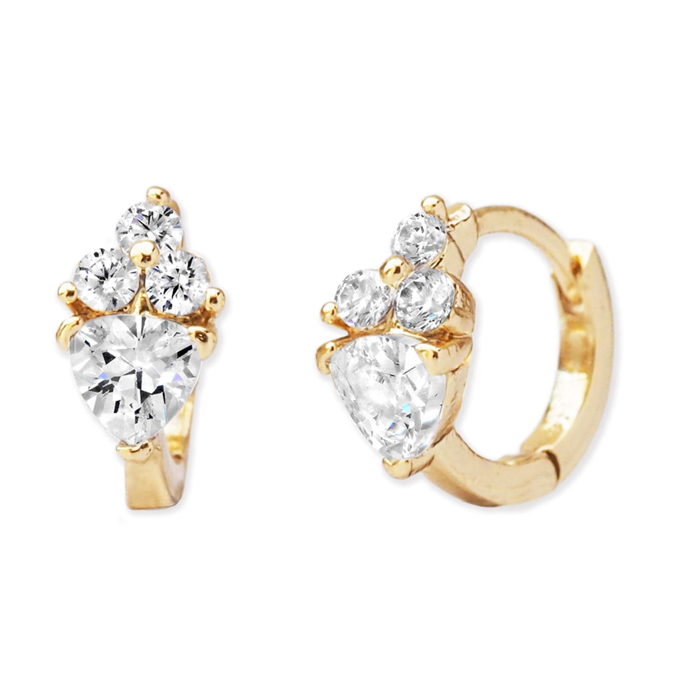 Teardrop Sparkle Huggie Earrings
