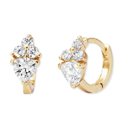 Teardrop Sparkle Huggie Earrings