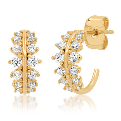 Vintage Inspired Cz Huggie