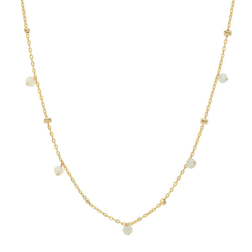 Beaded Drop Station Necklace