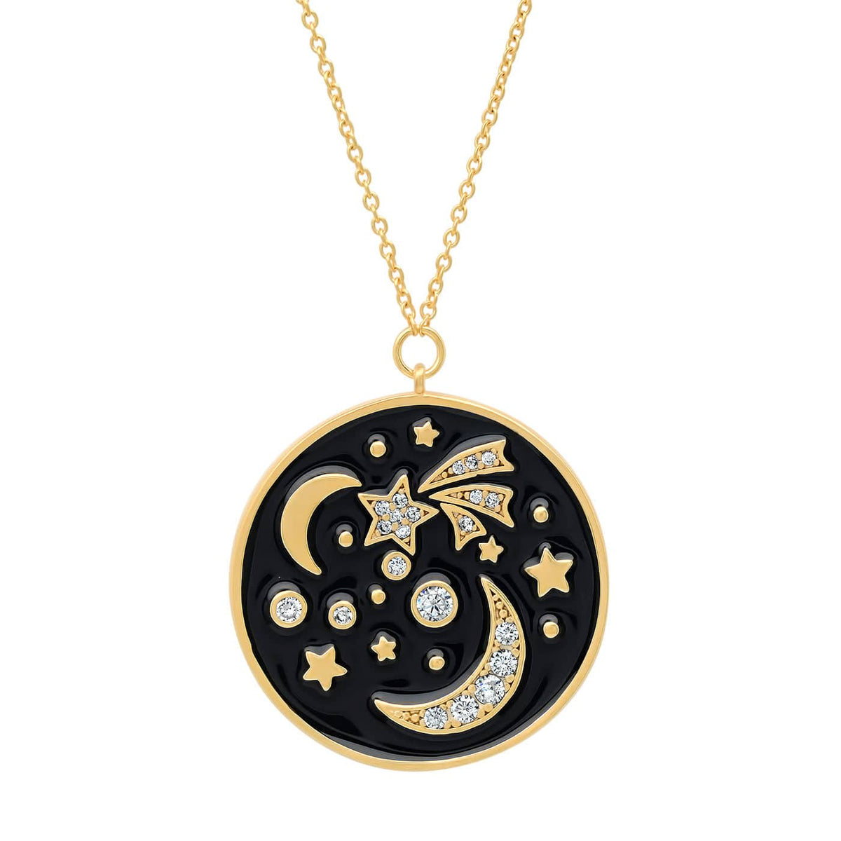 Enamel Galaxy Coin Necklace