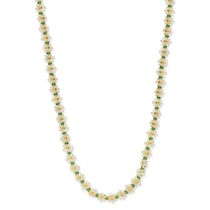 Handmade Seed Bead Floral Necklace