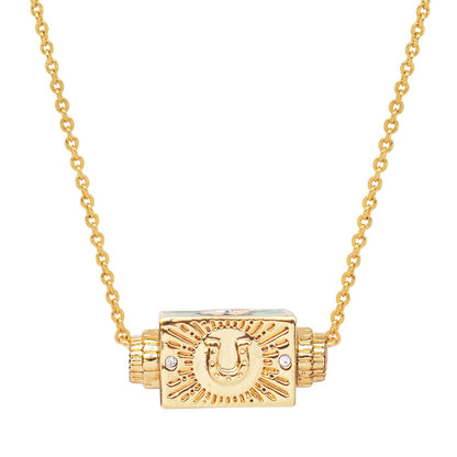 Lucky Clover Spinner Necklace