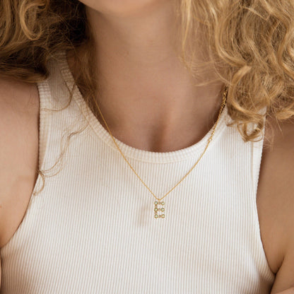 Opal Glow Monogram Necklace
