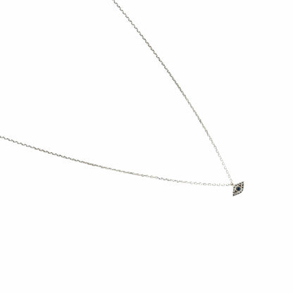 Pave Evil Eye Necklace With Montana